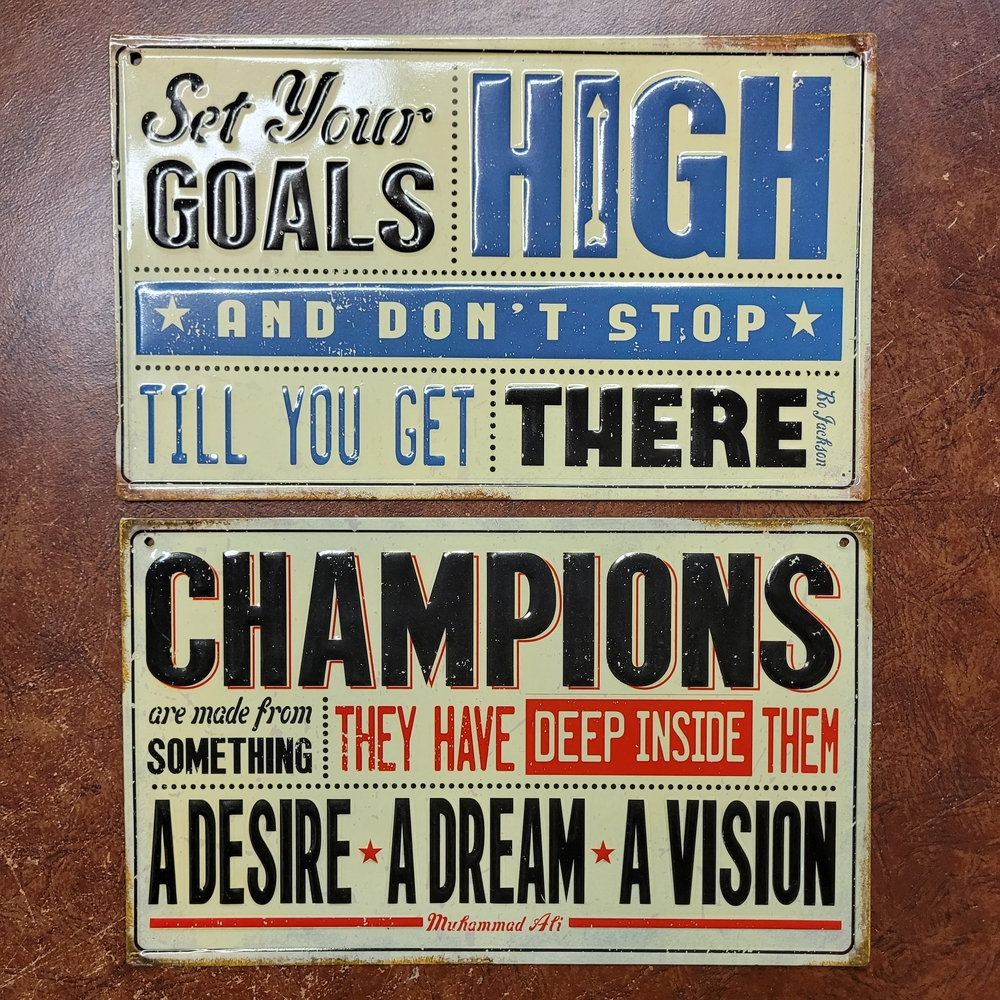 Open Road Brands Motivational Wall Decor. Champions. Goals. Sports.